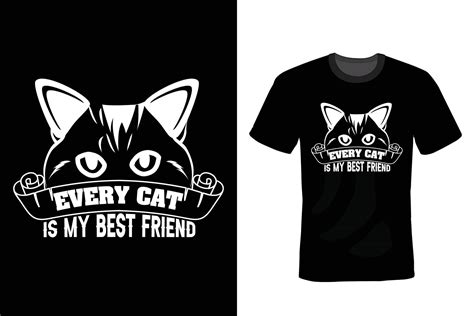 Cat T Shirt Design Vintage Typography 7850012 Vector Art At Vecteezy