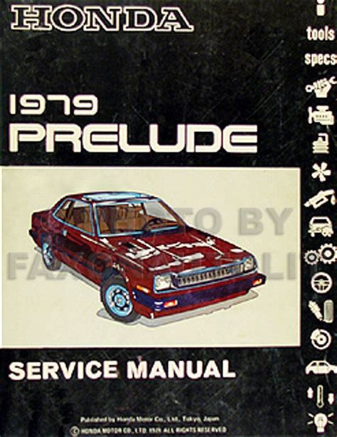 1979 Honda Prelude Repair Manual Original