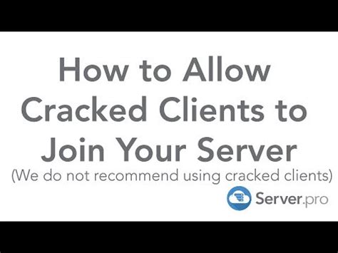 How To Allow Cracked Minecraft Clients To Join Your Server Minecraft