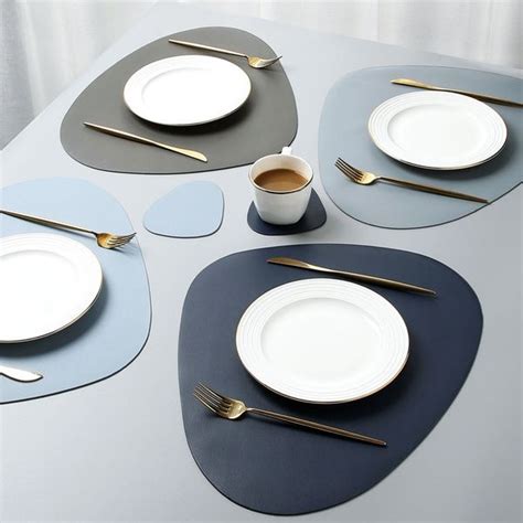 Pu Leather Elegant Placemat Pad Dining Table Mat Heat Insulation