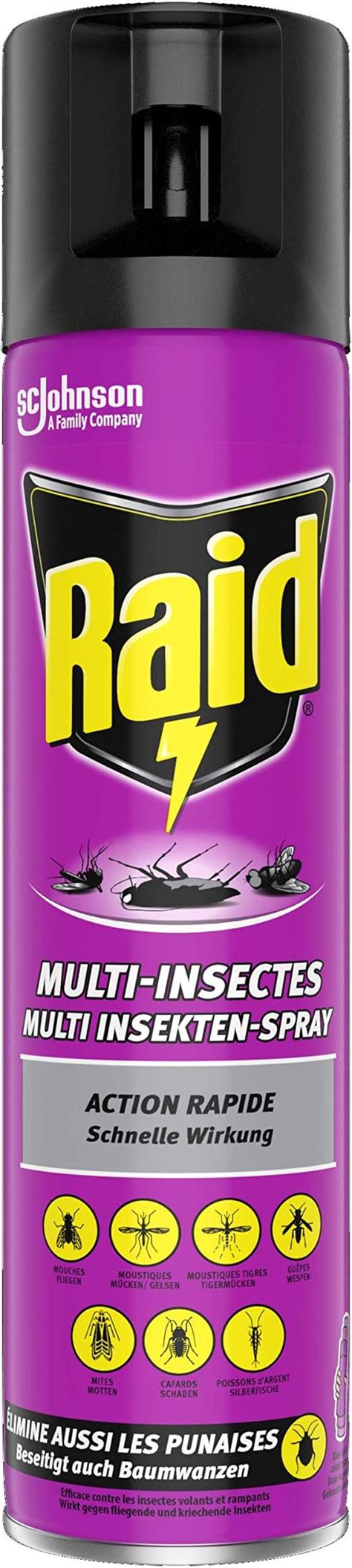 Raid aérosol multi insectes 400 ml Amazon fr Epicerie