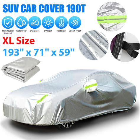 Xl Size Full Car Cover Waterproof Outdoor Sun Snow Rain Uv Heat Dust