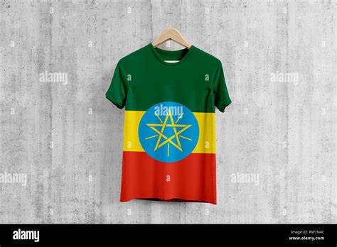 Ethiopia Flag T Shirt On Hanger Ethiopian Team Uniform Design Idea For