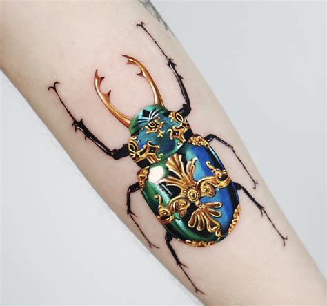 Scarab Beetle Sternum Tattoo Tattoosbystrangers Throughout Egyptian