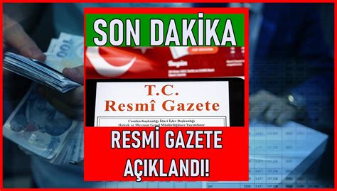 Son Dakika Resmi Gazete Sabah Yayını Emeklilere ve Memurlara Büyük