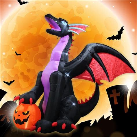 TRMESIA 8Ft Halloween Inflatable Huge Dragon Decoration Outdoor