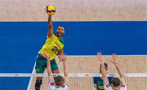 2ª semana VNL masculino Brasil derrotou a Eslovênia por 3 x 1 sets