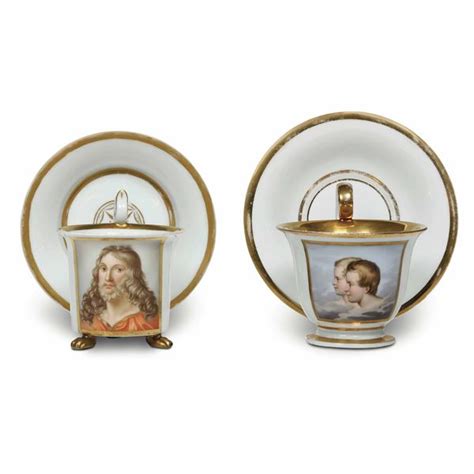 Due Tazze Con Piattino Meissen 1816 1824 Asta Porcellane Venete Ed