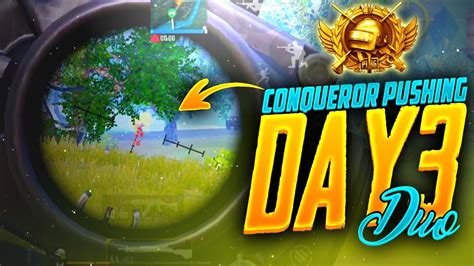 🔥day 3 Pushing Conqueror From Gold In Pubg Mobile Season 14 Rank