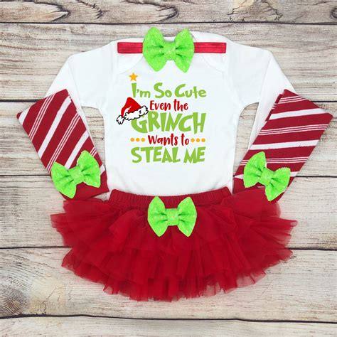 Baby Girl Christmas Outfit, Baby's First Christmas, My First Christmas ...