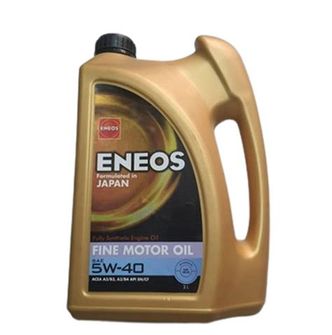 5W40 Eneos Fine Fully Synthetic Motor Oil, For Automotive, Can of 3 ...