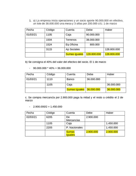 Increíble falda himno Nacional asientos contables ejercicios resueltos