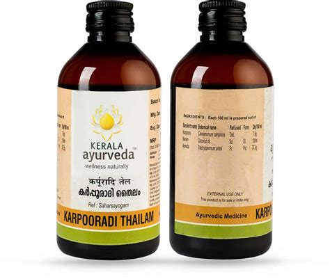 Buy Kerala Ayurveda Karpooradi Thailam Body Oil Bottle Of Ml Online