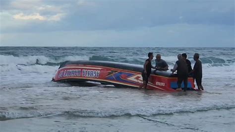 Diterjang Badai Perahu Nelayan Asal Garut Terbalik Satu Korban Hilang