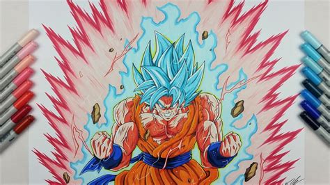 Goku Super Saiyan Blue Kaioken Drawing