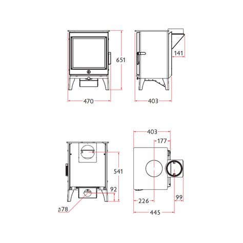 Charnwood Cranmore Eco Wood Burning Stove Kw Defra Approved A