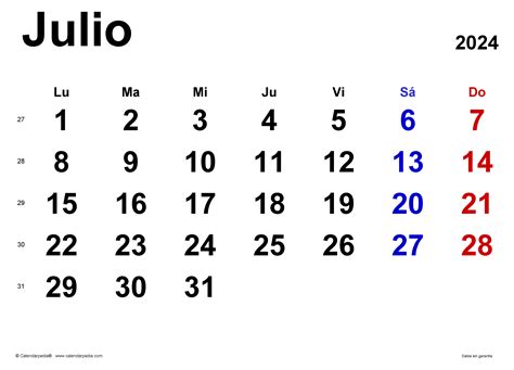 Calendario Julio 2024 Golda Gloriane