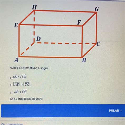 Considere O Paralelepipedo Indicado Na Figura A Seguir Brainly Br