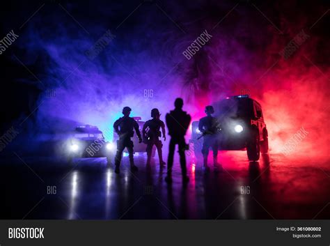 Police Cars Night. Image & Photo (Free Trial) | Bigstock