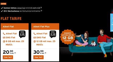 Congstar LTE Tarife Neue LTE 25 Option für 1 Euro 8 GB All In Flat