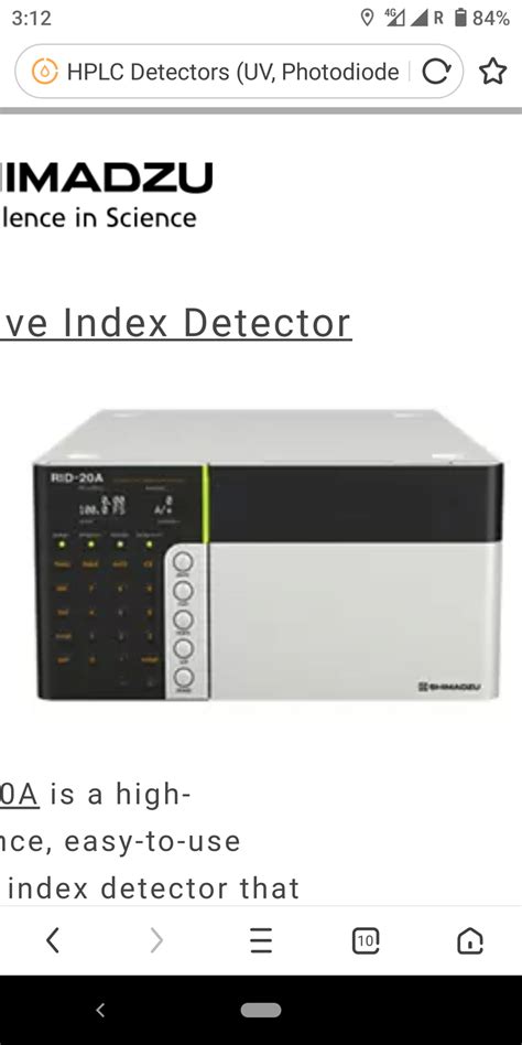 Is RID 20A Refractive Index Detector From Shimadzu Suitable For