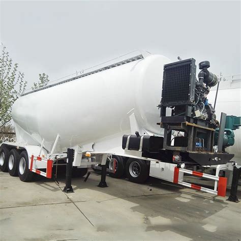 V Shape 3 Axles 50 Cbm Powder Tanker Bulk Cement Tanker Semi Trailer