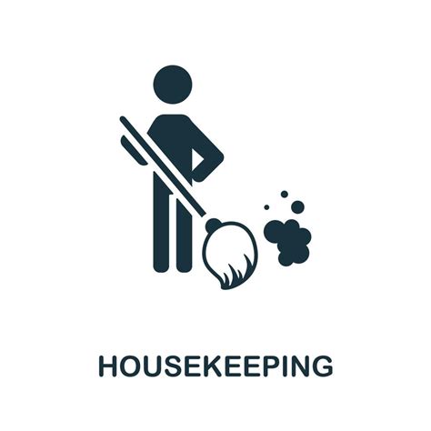 Housekeeping Icon Monochrome Simple Element From Housekeeping