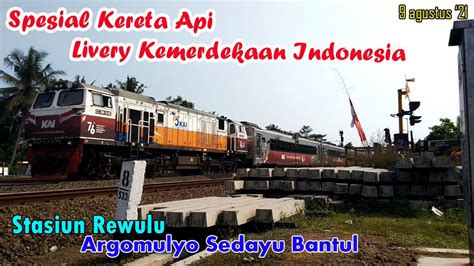 Spesial Kereta Api Livery Kemerdekaan Indonesia Di Stasiun Rewulu