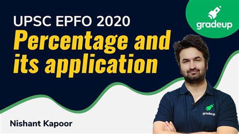 Upsc Epfo Percentage And Its Application By Nishant Kapoor Sir