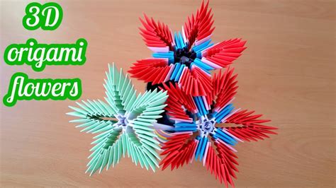 How To Make 3d Origami Flowers Origami Wonderful Flower By Art L Youtube