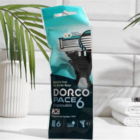 Dorco PACE 6 Одноразовый бритвенный станок мужской 6-и лезвийный с ...