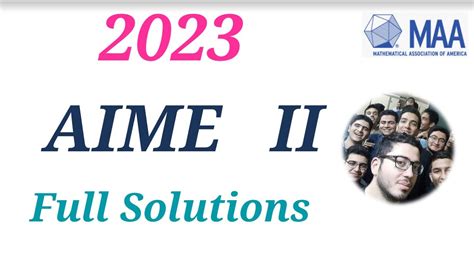 AIME II 2023 Full Solutions Questions Problems American Mathematics