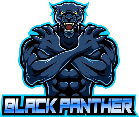 Black panther esport mascot logo By Visink | TheHungryJPEG