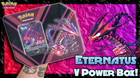 New Pokemon Tins Eternatus V Power Tin Opening Pokemon Tcg