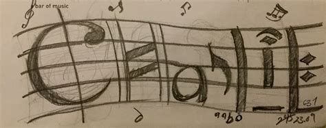 642 things to Draw: Day 631: bar of music