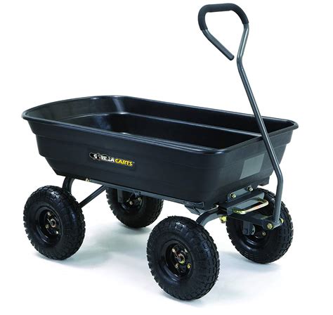 Gorilla Carts Gor Ps Heavy Duty Poly Yard Dump Cart With In