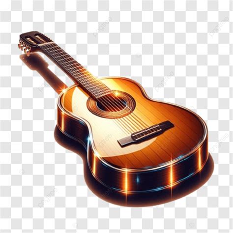 Vector Lindo Estilo De Dibujos Animados De Guitarra Acústica PNG