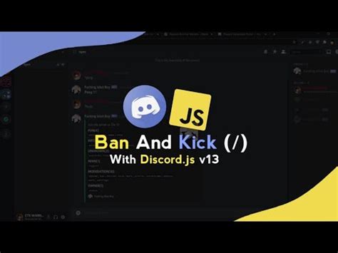 Ban And Kick Slash Command With Discord Js V Episode Youtube