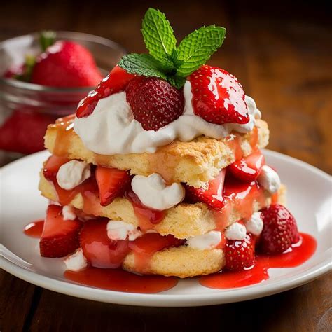 Premium Ai Image American Sweetness Strawberry Shortcake Delight