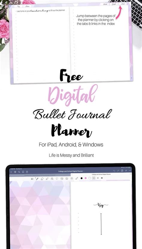 Digital Bullet Journal Template Free - Printable Templates