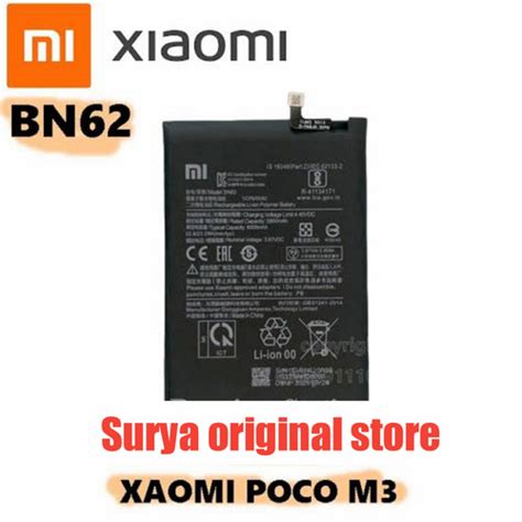 Xiaomi Redmi Note9 4G BN62 6000mAh Battery Original free delivery call ...