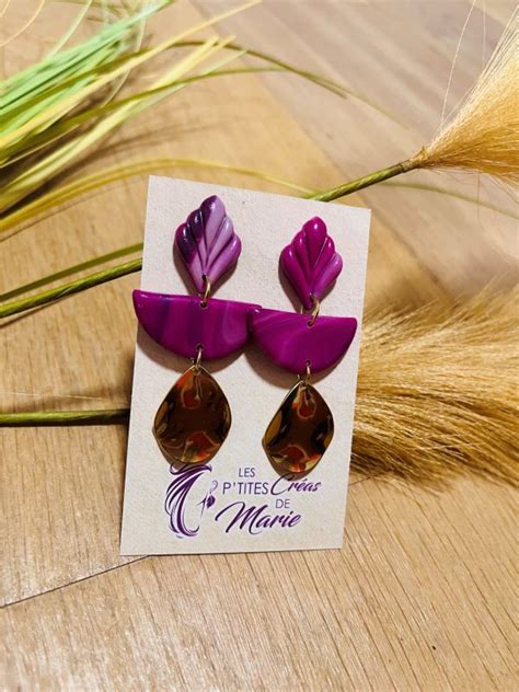 Boucles En P Te Polym Re Boucles Oreilles