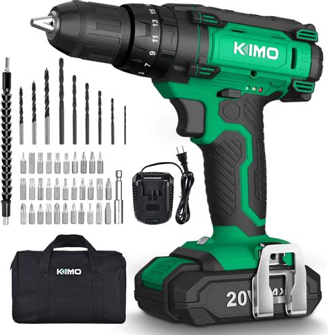 Cordless Drill Driver Kit 20v Impact Drill Set W 2 0ah Li Ion Battery And Charger