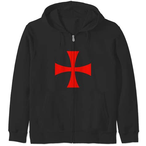 Knights Templar Cross - Templar - Zip Hoodies sold by Bunting Velvet ...