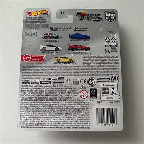 Hot Wheels Premium Car Culture Mountain Drifters Honda Nsx Type R Championship White