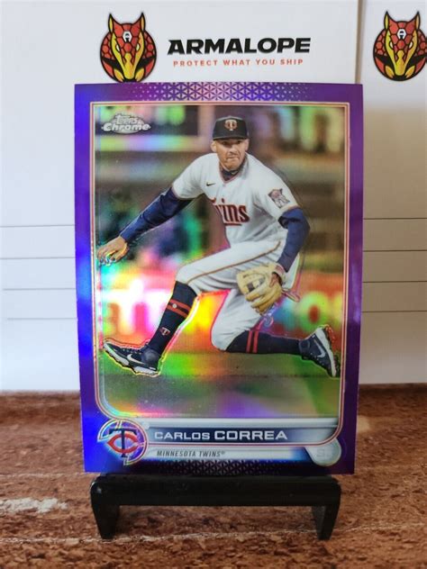 Topps Chrome Update Purple Refractor Carlos Correa Minnesota Twins