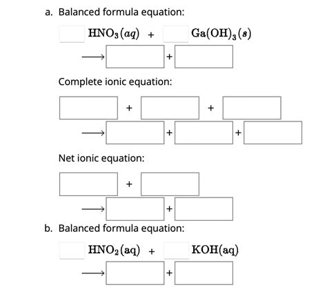 Solved A Balanced Formula Equation Complete Ionic Chegg