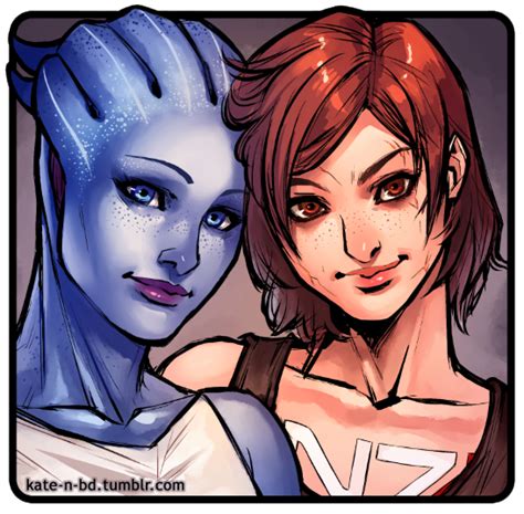 Liara And Shepard Mass Effect Romance Mass Effect Mass Effect Art