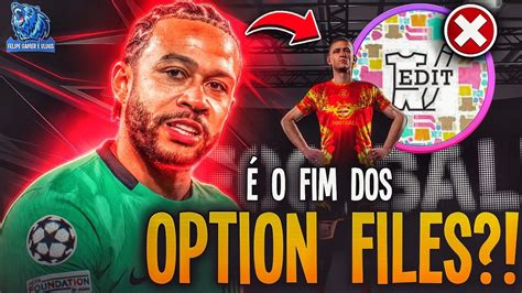 É O FIM DOS OPTION FILES NÃO TEREMOS O MODO EDITAR NO EFOOTBALL