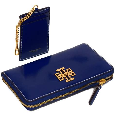 トリーバーチ 長財布 TORY BURCH レザー ブリテン ロゴ ジップ チェーン コンチネンタル 長財布 カードケース 定期入れ 2点